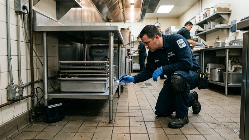 Commercial pest inspection in restaurant kitchen in Owasso
